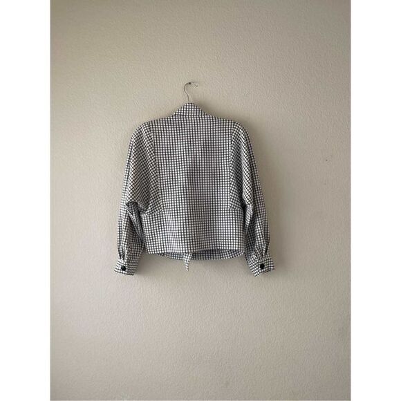 Cabi windowpane‎ cropped moto jacket xs - Picture 3 of 7